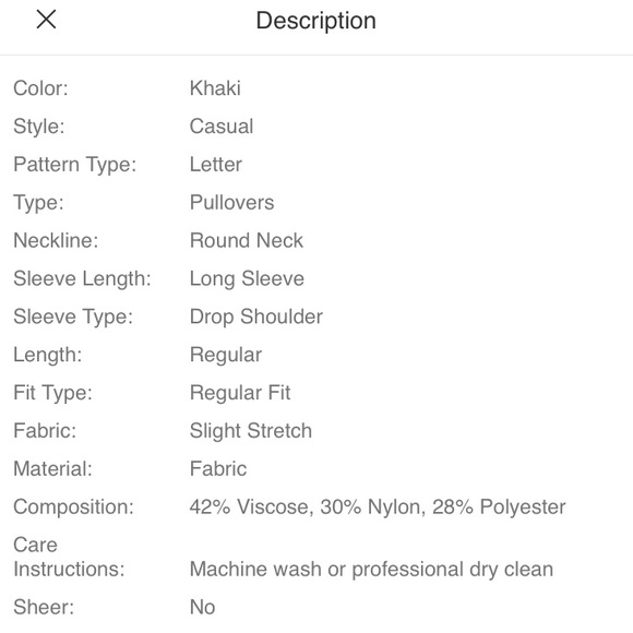 (A23) NEW SHEIN Men Letter Pattern Sweater, Size Large, NWOT - Picture 6 of 8